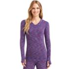Women's Cuddl Duds Flexfit V-neck Top, Size: Xlrg Av/rg, Beige Over