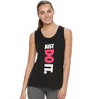 Women's Nike Sportswear Just Do It Racerback Tank Top, Size: Small, Grey (charcoal)