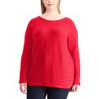 Plus Size Chaps Cable Knit Sweater, Women's, Size: 1xl, Red