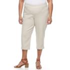 Plus Size Napa Valley Pull-on Capris, Women's, Size: 20 W, Lt Brown