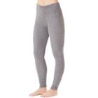 Plus Size Cuddl Duds Stretch Fleece Leggings, Women's, Size: 1xl, Grey (charcoal)