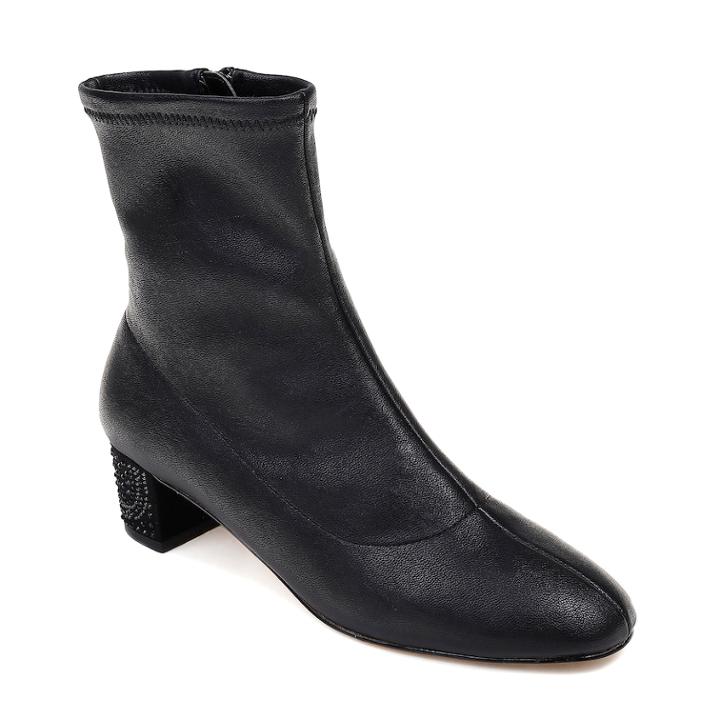American Glamour By Badgley Mischka Alanna Women's Ankle Boots, Size: Medium (9), Grey (charcoal)