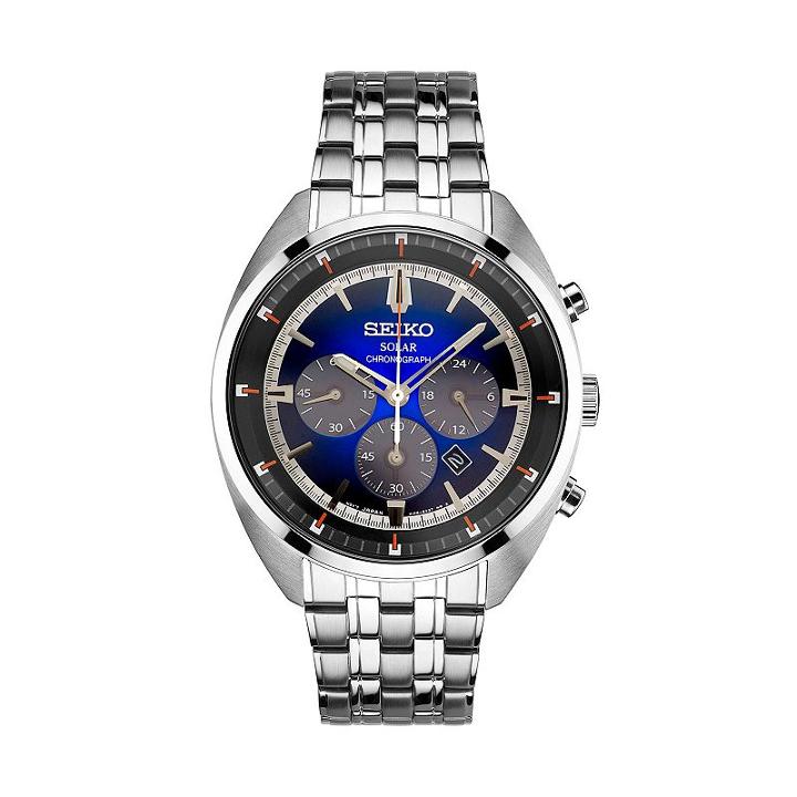 Seiko Men's Recraft Stainless Steel Solar Watch - Ssc567, Silver