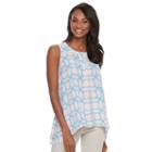 Women's Dana Buchman Shark-bite Tank, Size: Small, Blue