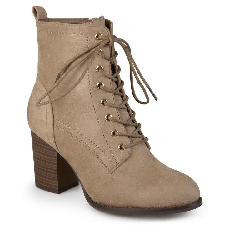 Journee Collection Baylor Women's Block Heel Ankle Boots, Girl's, Size: 7, Lt Beige