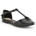 Sacred Heart Awestruck Women's Wide-width T-strap Flats, Girl's, Size: 12 Wide, Black
