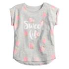Girls 4-10 Jumping Beans&reg; High-low Roll Cuff Dolman Tee, Size: 7, Light Grey