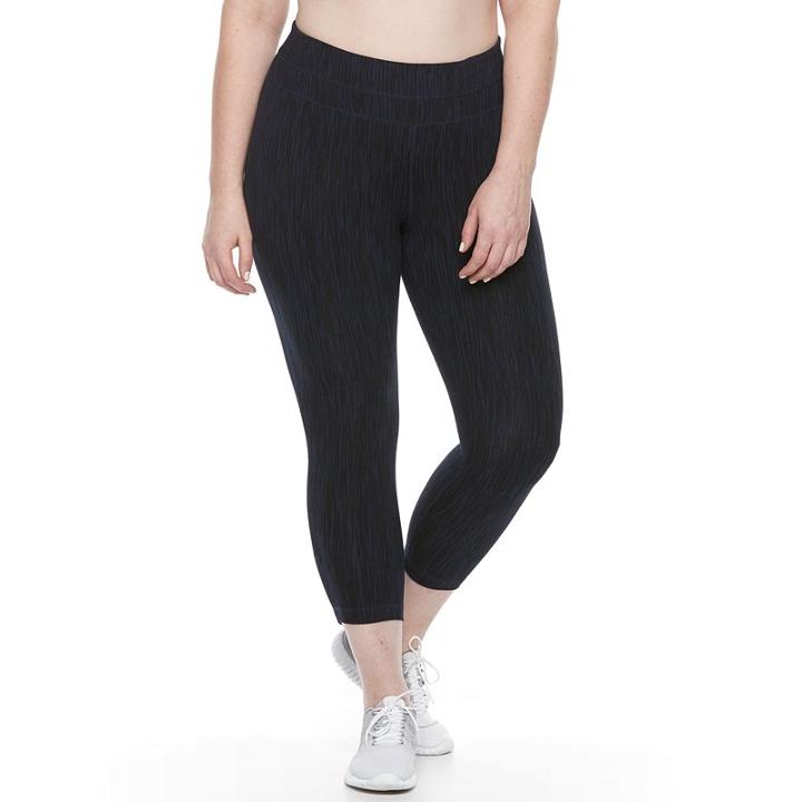 Plus Size Tek Gear&reg; Basic Capri Leggings, Women's, Size: 3xl, Dark Grey
