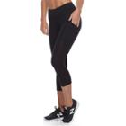 Women's Tek Gear&reg; Performance Mesh Panel Capris, Size: Large, Black