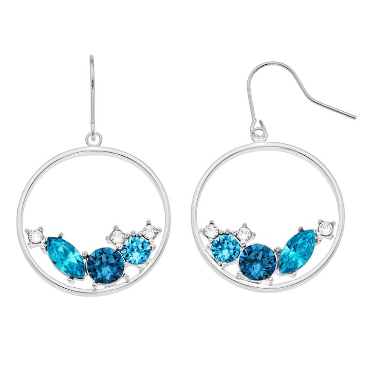 Brilliance Swarovski Crystal Hoop Earrings, Women's, Multicolor