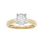 14k Gold 1 Carat T.w. Diamond Engagement Ring, Women's, Size: 8, White