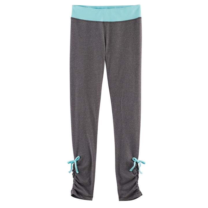 Girls 7-16 & Plus Size So&reg; Ruched Yoga Leggings, Size: 16 1/2, Dark Grey