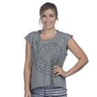 Women's Pl Movement By Pink Lotus Whirl Top Yoga Tee, Size: Small, Grey Other