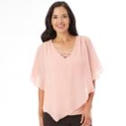 Women's Apt. 9&reg; Crisscross Popover Top, Size: Medium, Med Pink