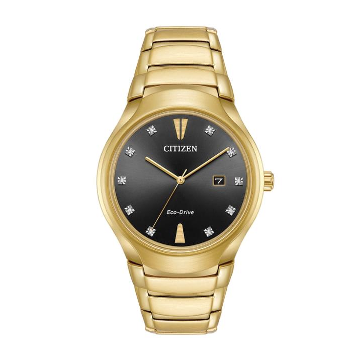 Citizen Eco-drive Men's Paradigm Diamond Accent Stainless Steel Watch, Size: Large, Yellow