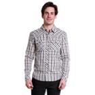 Men's Excelled Slim-fit Plaid Button-down Shirt, Size: Xl, Brown