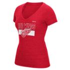 Women's Reebok Detroit Red Wings Stacked Tee, Size: Small