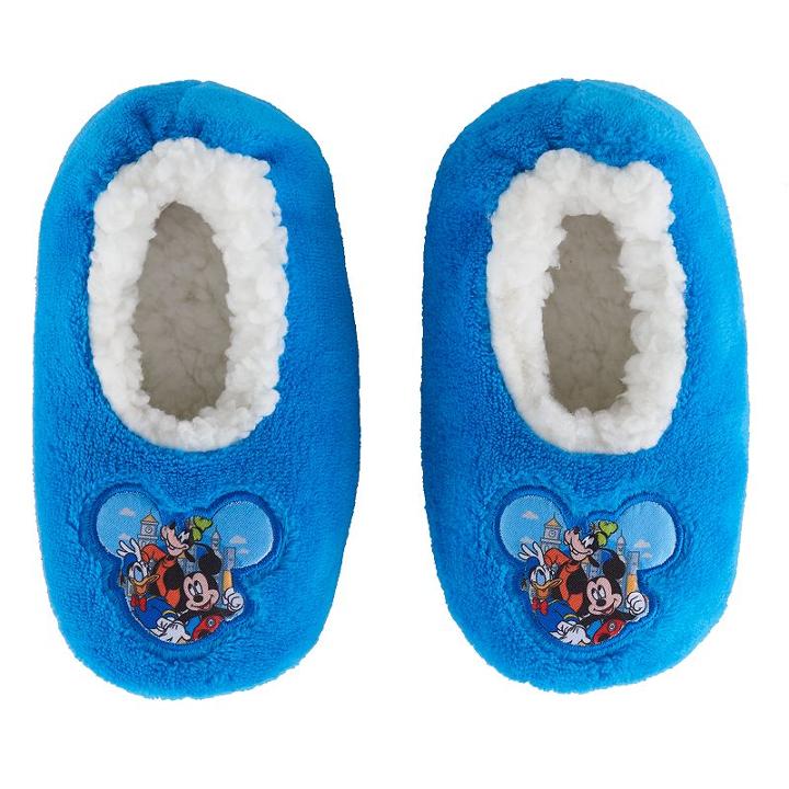 Disney's Mickey Mouse Toddler Boy Applique Plush Slipper Socks, Size: 3t-4t, Multicolor