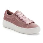 Candie's&reg; Crater Women's Velvet Sneakers, Girl's, Size: Medium (7.5), Lt Beige