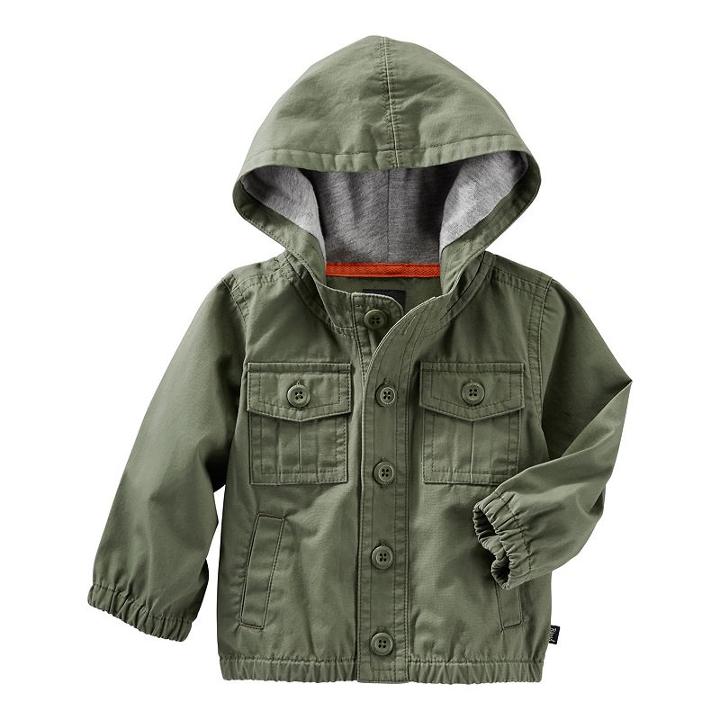 Baby Boy Oshkosh B'gosh&reg; Hooded Lightweight Jacket, Size: 24 Months, Green