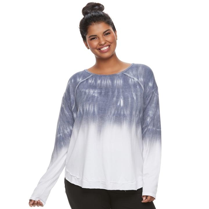 Juniors' Plus Size So&reg; Drapey Relaxed Fit Top, Teens, Size: 2xl, Blue (navy)