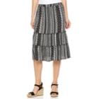 Women's Studio 253 Tiered Midi Skirt, Size: Xl, Oxford