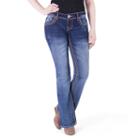 Juniors' Amethyst Studded Bootcut Jeans, Girl's, Size: 1, Dark Blue