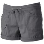 Juniors' Unionbay Christy Roll-tab Midi Shorts, Girl's, Size: 9, Light Grey