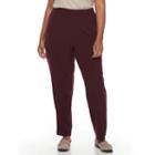 Plus Size Croft & Barrow&reg; Polished Pull-on Pants, Women's, Size: 22 W, Dark Red