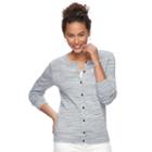 Women's Croft & Barrow&reg; Essential Cardigan, Size: Small, Blue (navy)