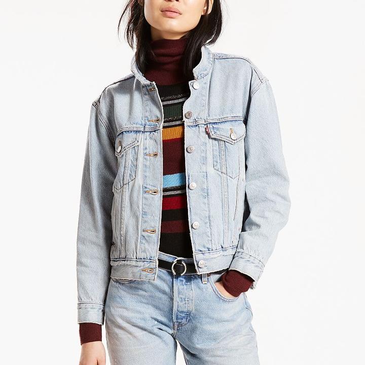 Women's Levi's&reg; Boyfriend Denim Jacket, Size: Xl, Med Blue