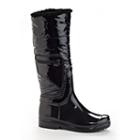 Henry Ferrera J Women's Water-resistant Faux-fur Rain Boots, Size: 7, Black