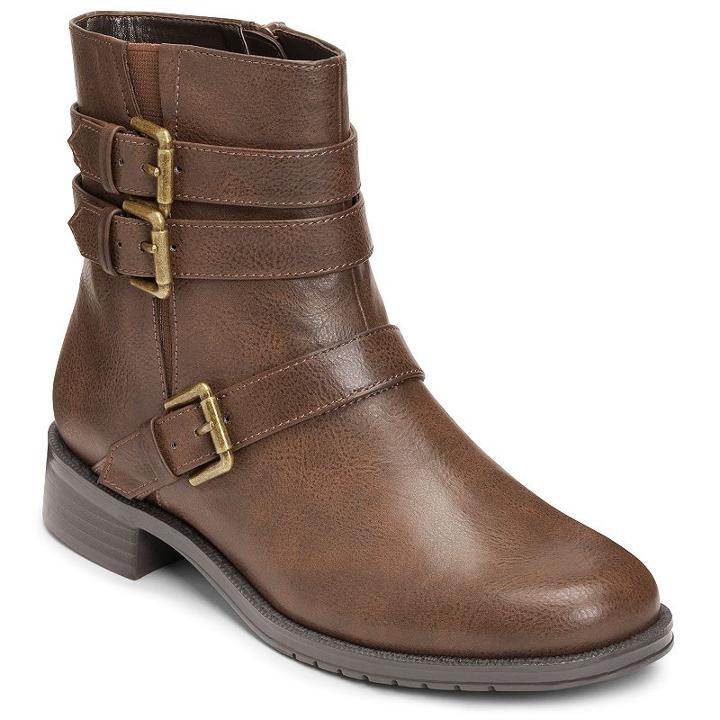 A2 By Aerosoles Long Stride Women's Moto Ankle Boots, Size: 5.5 Med, Brown