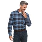 Men's Croft & Barrow&reg; True Comfort Plaid Classic-fit Flannel Button-down Shirt, Size: Medium, Blue
