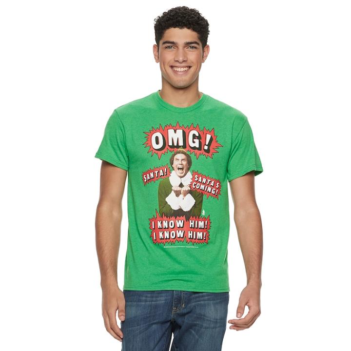 Men's Elf Omg Tee, Size: Small, Green