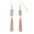 Lc Lauren Conrad Colorful Nickel Free Tassel Drop Earrings, Women's, Multicolor