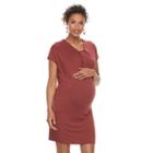 Maternity A:glow Twist-neck Shift Dress, Women's, Size: Xxl-mat, Red
