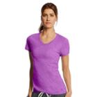 Women's Champion V-neck Tee, Size: Xl, Med Grey