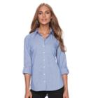Women's Apt. 9&reg; Structured Shirt, Size: Medium, Blue