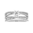 14k Gold 7/8 Carat T.w. Igl Certified Diamond Crisscross Engagement Ring, Women's, Size: 9.50, White