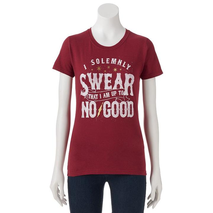 Juniors' Harry Potter I Solemnly Swear Graphic Tee, Girl's, Size: Large, Dark Red