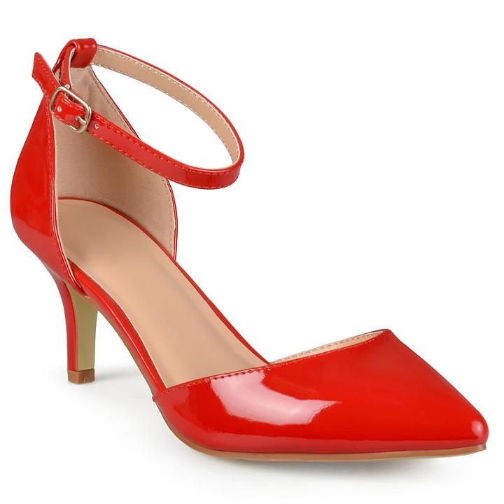 Journee Collection Ike Women's Patent Leather High Heels, Girl's, Size: 8.5, Red