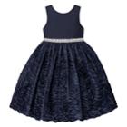Girls 7-16 American Princess Wavy Ribbon Skirt Dress, Size: 7, Blue (navy)