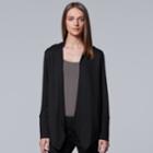 Women's Simply Vera Vera Wang Simply Separates Flyaway Cardigan, Size: Xl, Black