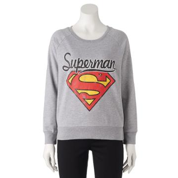 Juniors' Dc Comics Superman Graphic Sweatshirt, Girl's, Size: Xl, Grey Other