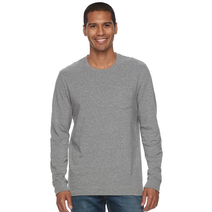Men's Sonoma Goods For Life&trade; Flexwear Pocket Tee, Size: Large, Black