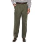 Men's Croft & Barrow&reg; Classic-fit Easy-care Stretch Pleated Khaki Pants, Size: 40x29, Dark Green