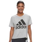 Women's Adidas Short Sleeve Graphic Tee, Size: Large, Grey