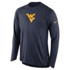 Men's Nike West Virginia Mountaineers Elite Shooter Long-sleeve Tee, Size: Small, Blue (navy)
