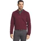 Big & Tall Arrow Classic-fit Sueded Fleece Quarter-zip Pullover, Men's, Size: 3xb, Dark Red